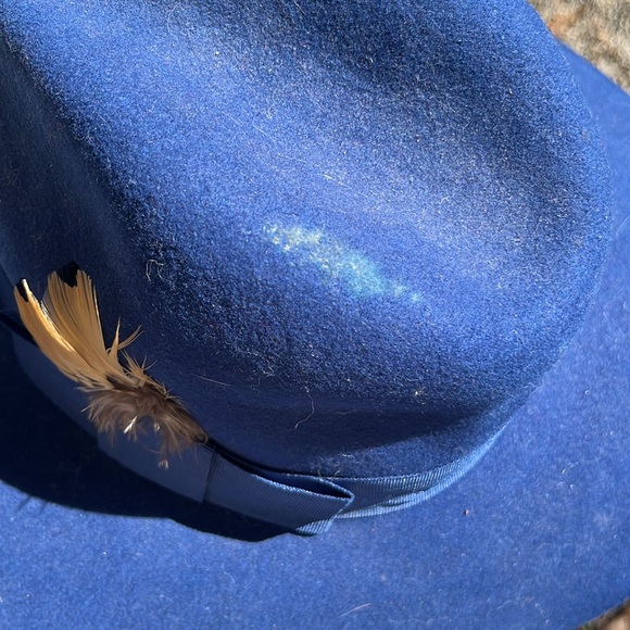 Blue wool vintage hat from Conner Handmade Hats